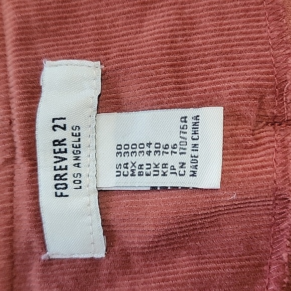 Forever 21 Size 30 Burnt Orange Corduroy Front Zipper Closure A Line Mini Skirt - Picture 8 of 9